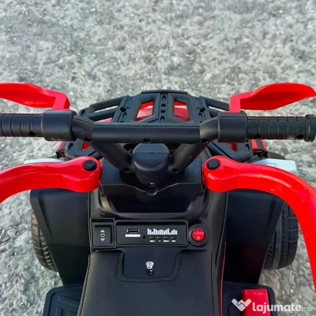 ATV electric cu maner 4 in 1, Kinderauto Hercules 35W 6V, RC #RED