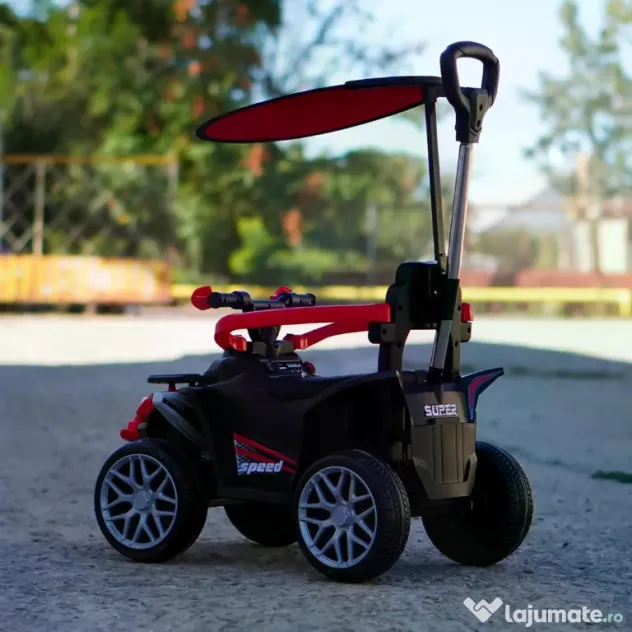 ATV electric cu maner 4 in 1, Kinderauto Hercules 35W 6V, RC #RED