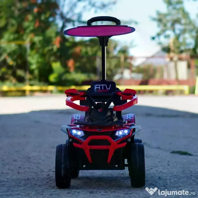 ATV electric cu maner 4 in 1, Kinderauto Hercules 35W 6V, RC #RED