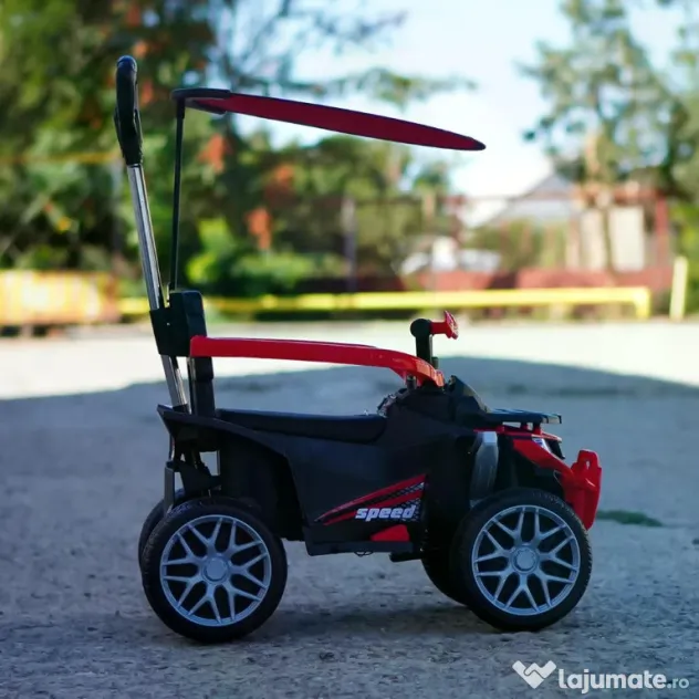 ATV electric cu maner 4 in 1, Kinderauto Hercules 35W 6V, RC #RED
