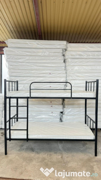 Paturi Metalice Etajate – Prețuri Producător – În Stoc