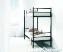 Pachet Promoțional: Pat Etajat Metalic + 2 Saltele + Set  Lenjerie