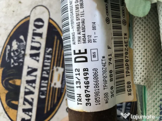Airbag cortina dreapta Volkswagen Passat B7 2012