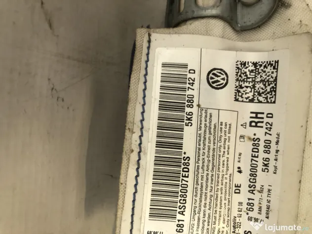 Airbag cortina dreapta Volkswagen Golf 6 2010