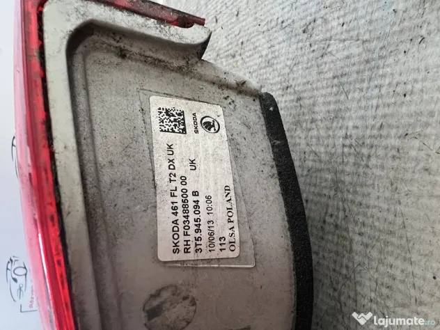 Stop dreapta hayon Skoda Superb 2 Berlina 2014