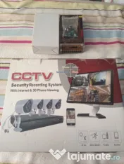 Kit Supraveghere Video CCTV DVR 4 Camere Exterior + HDD Seagate 1TB 
