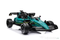 Masinuta electrica Formula 1 Aston Martin 24V, roti moi, scaun tapitat