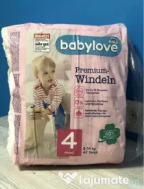 Scutece Babylove premium numărul 4, 42 buc., 8-14 kg