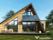 Casa pe Structura Lemn si Panouri SIP 