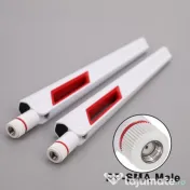 Antene Router Wireless Sma Female AC 12 Dbi 2.4, 5, 5.8 Ghz Alb+Rosu 