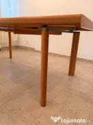 Masa dining din lemn cu blat din sticlă - Mobexpert