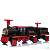 Trenulet electric cu 2 vagone pt. 4 copii SX1919 4x 45W 12V 14ah RED 