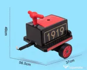 Trenulet electric cu 2 vagone pt. 4 copii SX1919 4x 45W 12V 14ah RED 