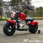 Motocicleta Kinderauto Old School, 300W, 24V, cu roti gonflabile RED
