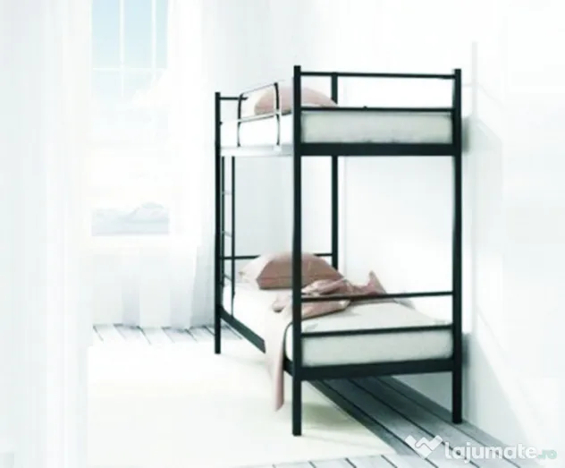 Pat etajat metalic Model BEL 01 FABY + 2 saltele 12 cm - Super Oferta!