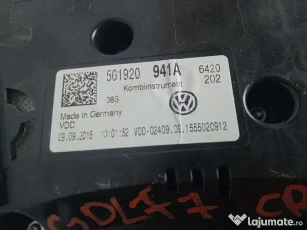 Ceasuri Bord UK Volkswagen Golf 7 Motorina 2015