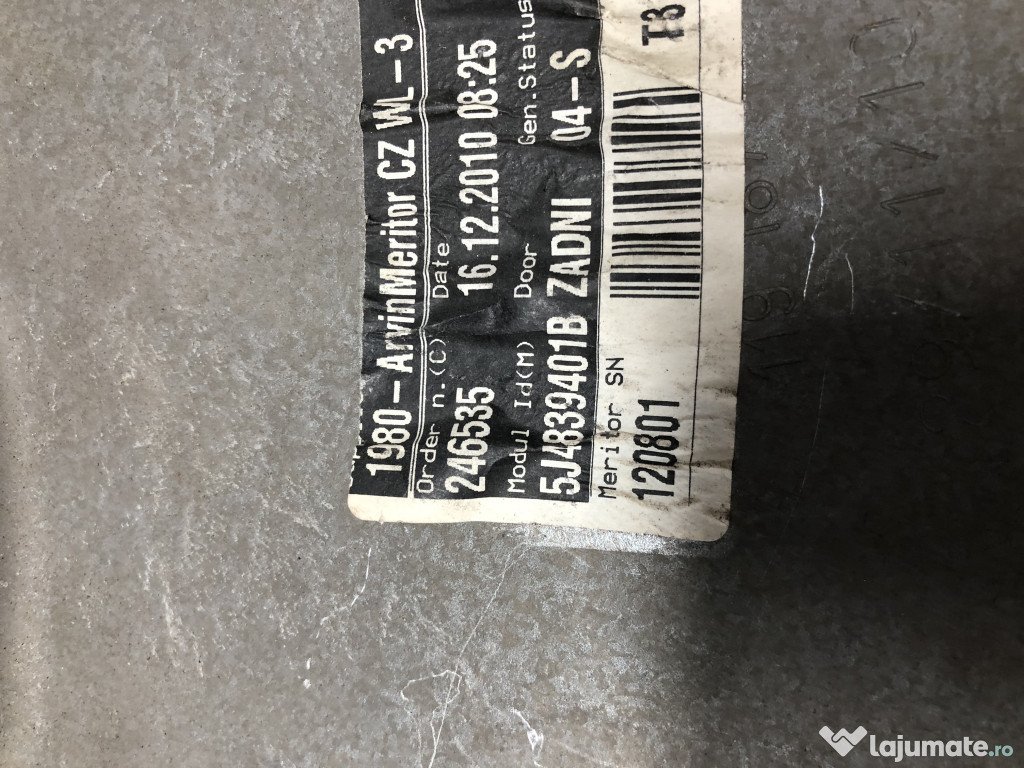 Macara geam stanga spate Skoda Fabia 2008