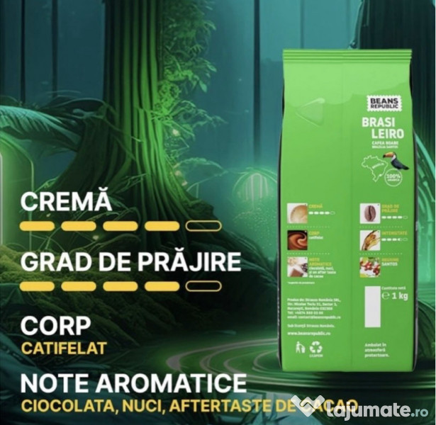 Cafea boabe Brasileiro 100% Arabica, Beans Republic, 1 kg