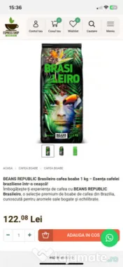 Cafea boabe Brasileiro 100% Arabica, Beans Republic, 1 kg 