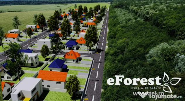 Loturi de casă 720 - 900 mp, langă Pădure în eForest, acces asfaltat
