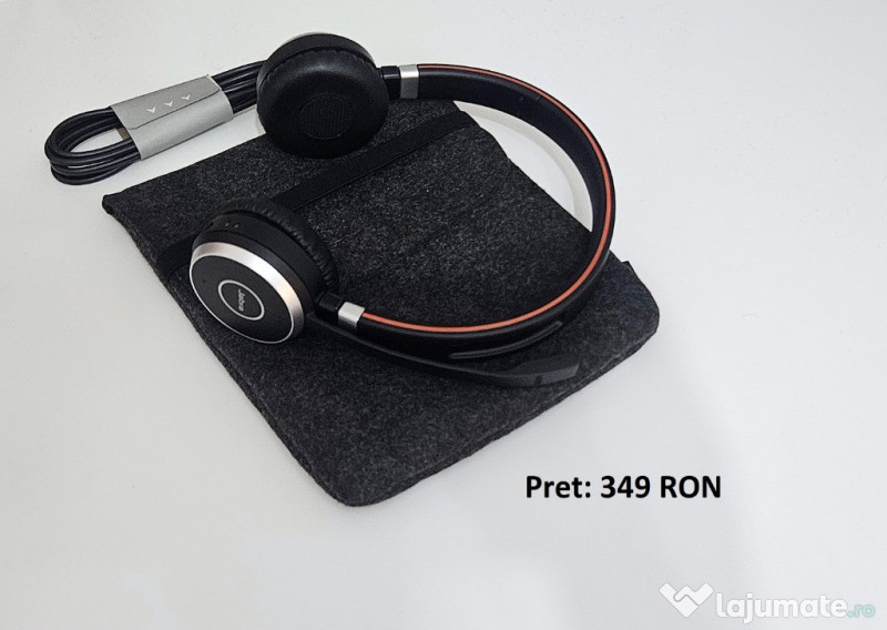 Casti Jabra Evolve 65 SE & Link 230 NOI - Husa protectie - Stereo