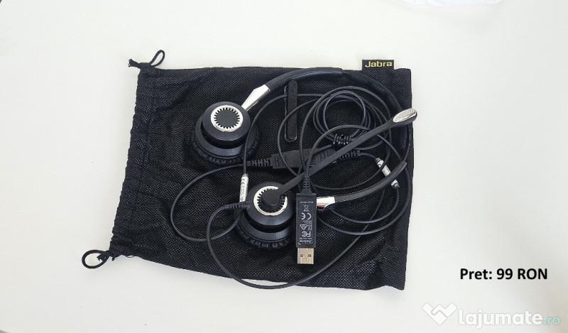 Casti Jabra Evolve 65 SE & Link 230 NOI - Husa protectie - Stereo