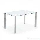 Masa Sticla Securizata si Inox 80 x 160 x 75 cm Sigilata