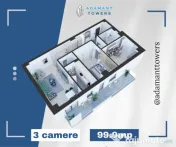 ADAMANT TOWERS, 3 camere, 3B, decomandat, CUG - Rond Vechi 