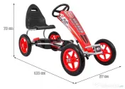 GO Kart cu pedale, Kinderauto F8-1, roti Gonflabile de 10 inch 