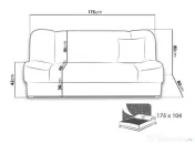 Canapea extensibilă cu spațiu de depozitare 