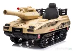 Tanculet electric Kinderauto Commander 2x120W, 24V 12Ah, Army Bej
