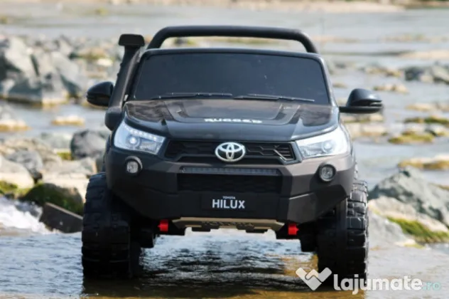 Masinuta electrica pentru 2 copii Toyota Hilux 4WD #Black