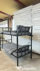 Pat metalic etajat BEL 2+2 saltele +set lenjerie complet