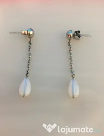 Cercei cu perla naturala Swatch - noi, in cutia originala