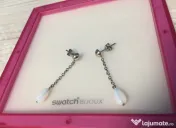 Cercei cu perla naturala Swatch - noi, in cutia originala 