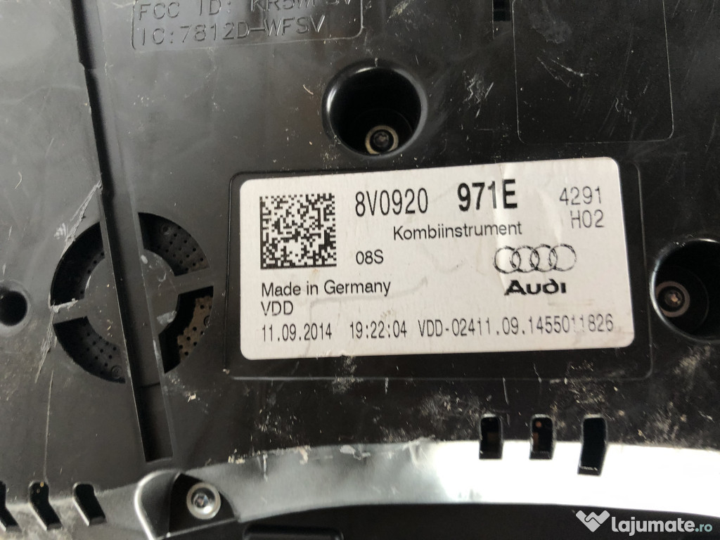 Ceasuri Bord UK Audi A3 8V 2.0 2016