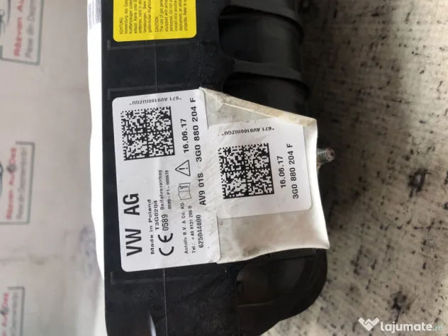 Airbag pasager Volkswagen Passat B8 Break 1.6 Motorina 2016