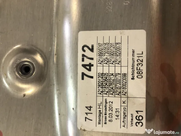 Macara geam stanga spate Mercedes CLS 2012