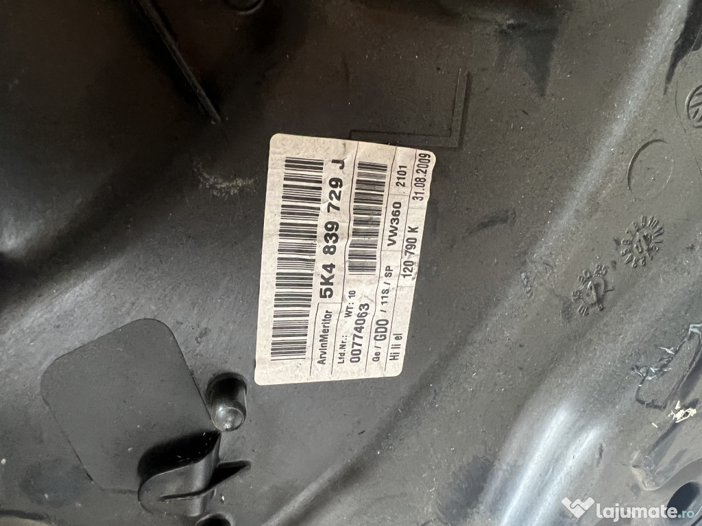 Macara geam stanga spate Volkswagen Golf 6 2010