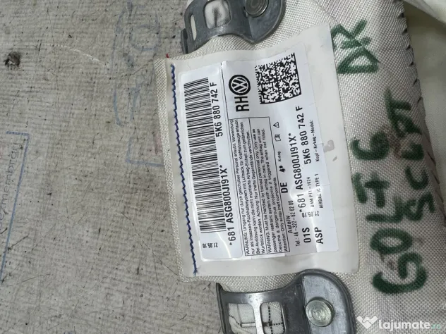 Airbag cortina dreapta Volkswagen Golf 6 Hatchback 2010