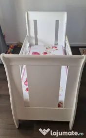 Pătuț 3în1 bebelusi/Pat Junior/Sofa chic și scaun de servit masa 