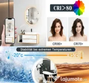 Oglinda Rotunda Iluminata Led, dimabila, reglaj culoare, dezaburire 