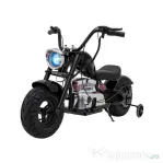 Motocicleta Kinderauto Old School, 300W, 24V, cu roti gonflabile Black
