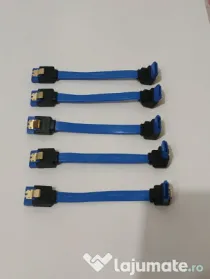 Cablu SATA III 6 Gb/s unghi drept-sus Bleu 10cm, Delock