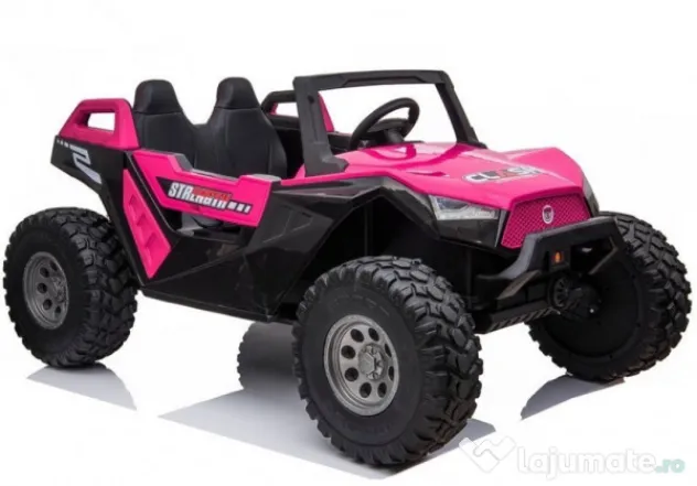UTV electric cu 4 locuri, Kinderauto XXL Buggy 400W 24V 14Ah Pink