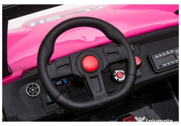 UTV electric cu 4 locuri, Kinderauto XXL Buggy 400W 24V 14Ah Pink