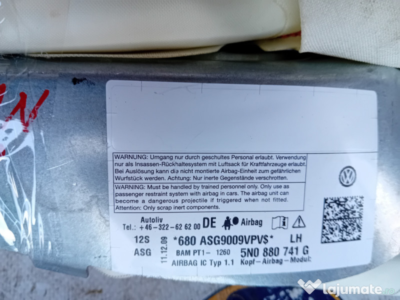 Airbag cortina stanga Volkswagen Tiguan 2008