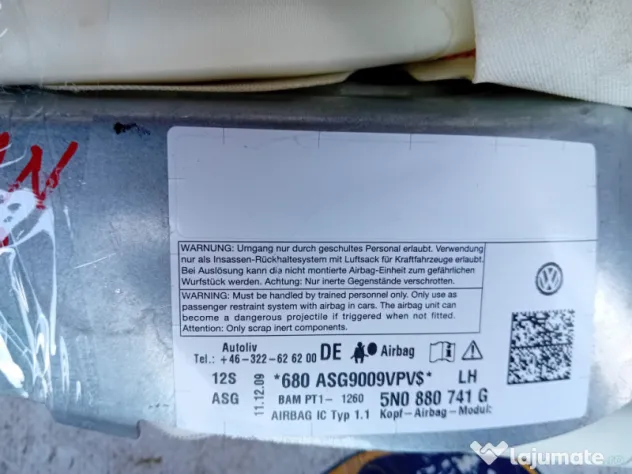 Airbag cortina stanga Volkswagen Tiguan 2008