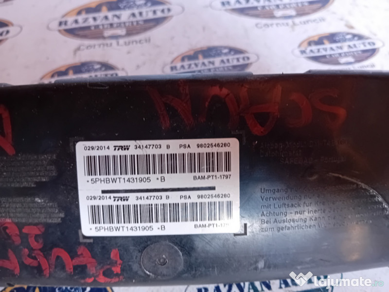 Airbag scaun dreapta fata Peugeot 2008 2014