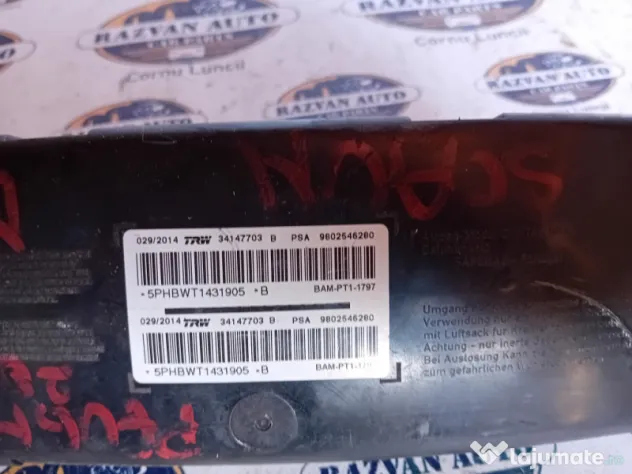 Airbag scaun dreapta fata Peugeot 2008 2014